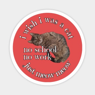 I wish I was a cat. Magnet